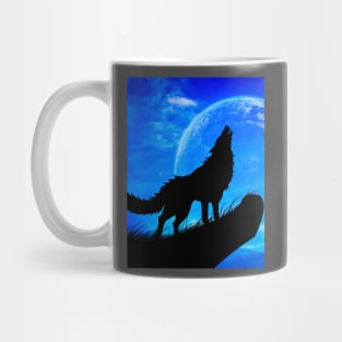 howling wolf Mug